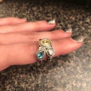 3 Stone Twisted Ring